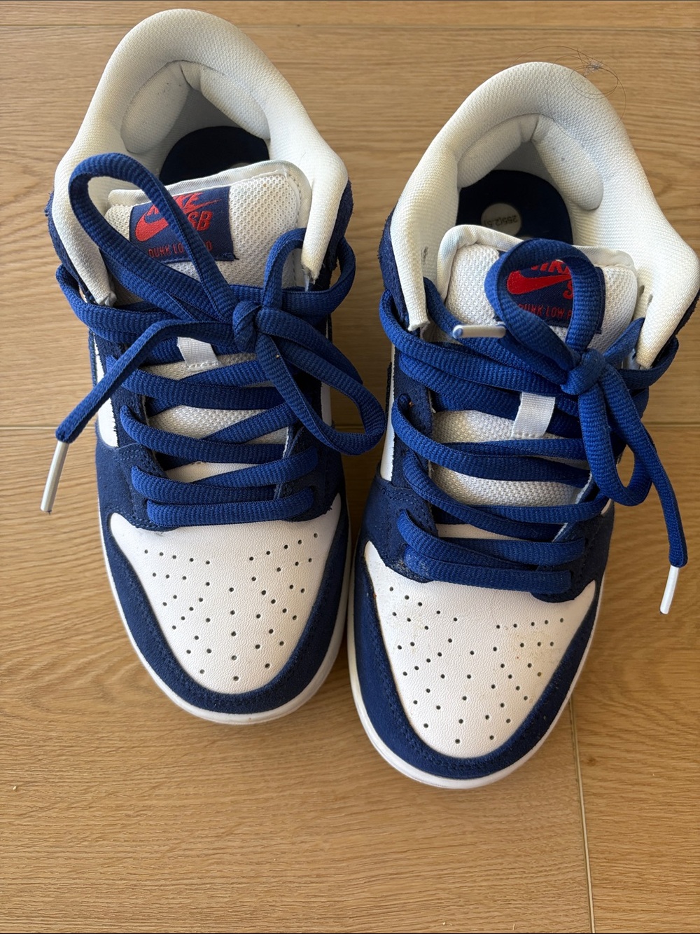 Nike Dodgers White and Blue SB Sneakers
